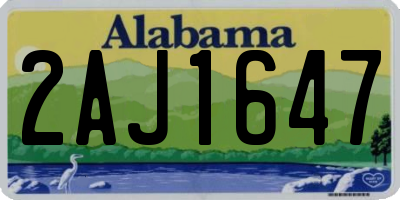 AL license plate 2AJ1647
