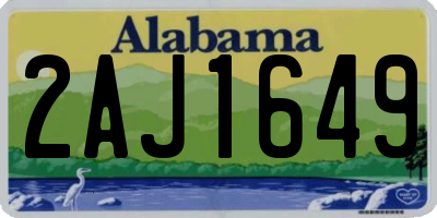 AL license plate 2AJ1649