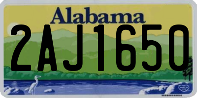 AL license plate 2AJ1650