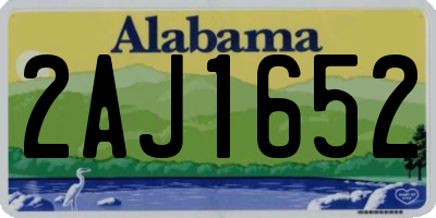 AL license plate 2AJ1652