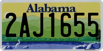 AL license plate 2AJ1655