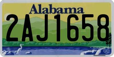 AL license plate 2AJ1658
