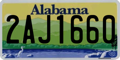AL license plate 2AJ1660