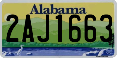 AL license plate 2AJ1663