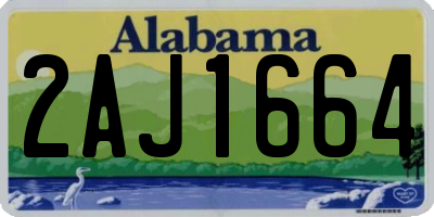 AL license plate 2AJ1664