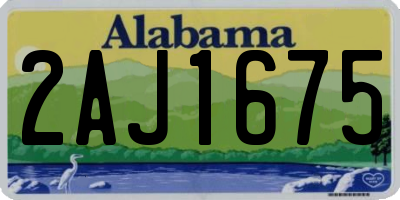 AL license plate 2AJ1675