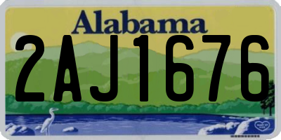 AL license plate 2AJ1676
