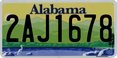 AL license plate 2AJ1678