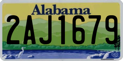 AL license plate 2AJ1679