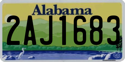 AL license plate 2AJ1683