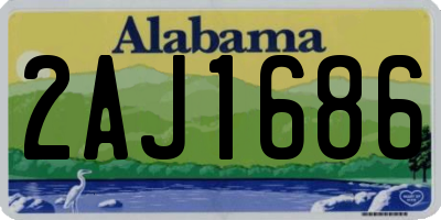 AL license plate 2AJ1686