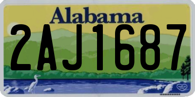 AL license plate 2AJ1687