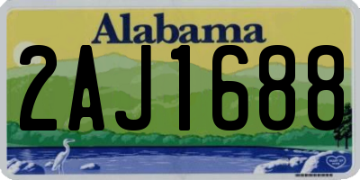 AL license plate 2AJ1688