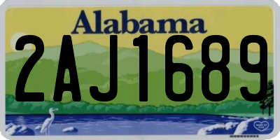 AL license plate 2AJ1689