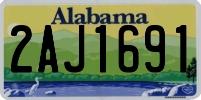 AL license plate 2AJ1691