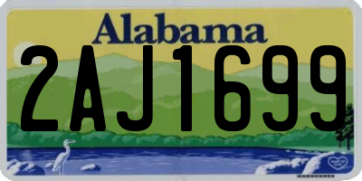 AL license plate 2AJ1699