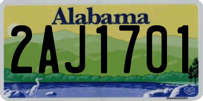 AL license plate 2AJ1701