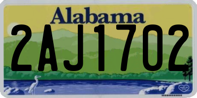 AL license plate 2AJ1702