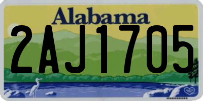 AL license plate 2AJ1705