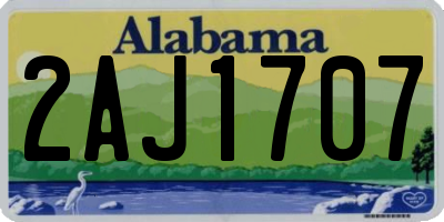 AL license plate 2AJ1707