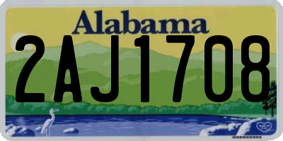 AL license plate 2AJ1708