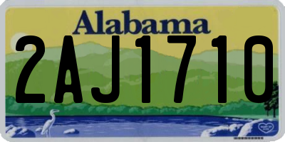 AL license plate 2AJ1710