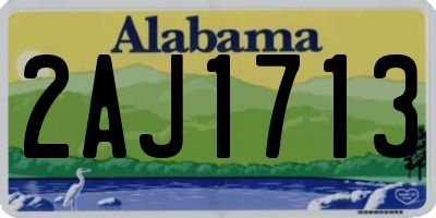 AL license plate 2AJ1713