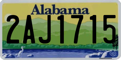 AL license plate 2AJ1715
