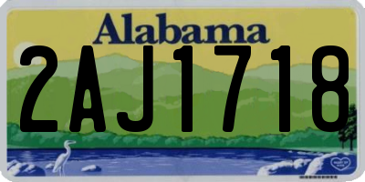 AL license plate 2AJ1718