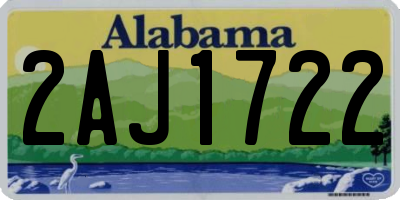 AL license plate 2AJ1722