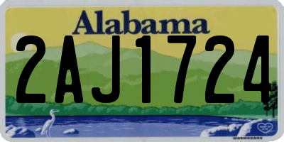 AL license plate 2AJ1724