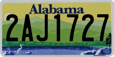 AL license plate 2AJ1727