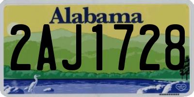 AL license plate 2AJ1728