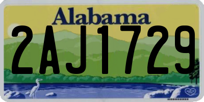 AL license plate 2AJ1729