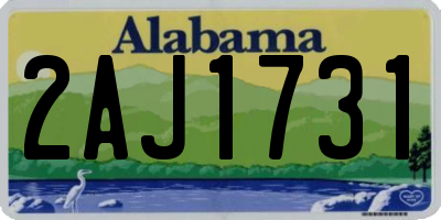 AL license plate 2AJ1731