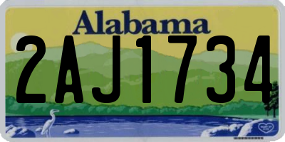 AL license plate 2AJ1734