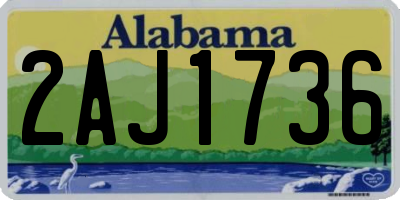 AL license plate 2AJ1736