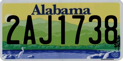AL license plate 2AJ1738