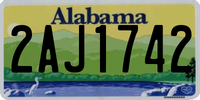 AL license plate 2AJ1742