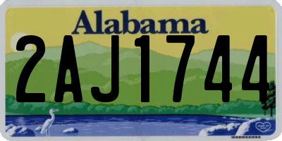 AL license plate 2AJ1744