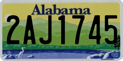 AL license plate 2AJ1745