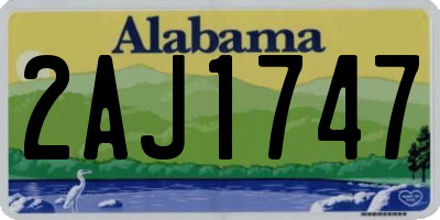 AL license plate 2AJ1747