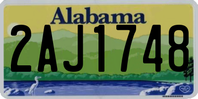 AL license plate 2AJ1748