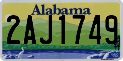 AL license plate 2AJ1749