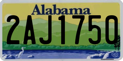AL license plate 2AJ1750
