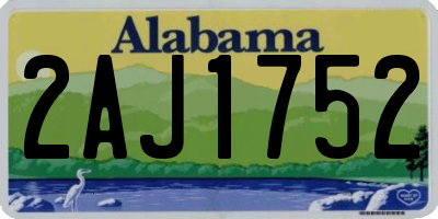 AL license plate 2AJ1752