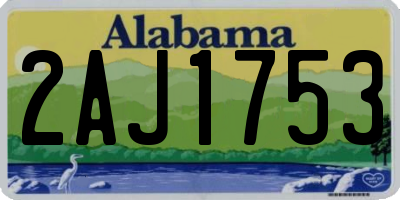 AL license plate 2AJ1753