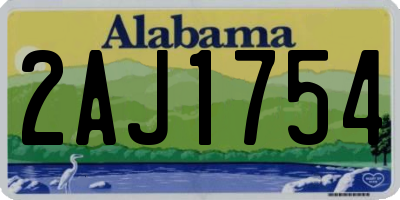 AL license plate 2AJ1754