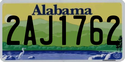 AL license plate 2AJ1762