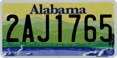 AL license plate 2AJ1765